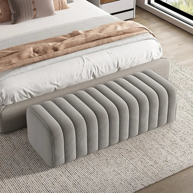 Banc Bout de Lit Velours Côtelé
