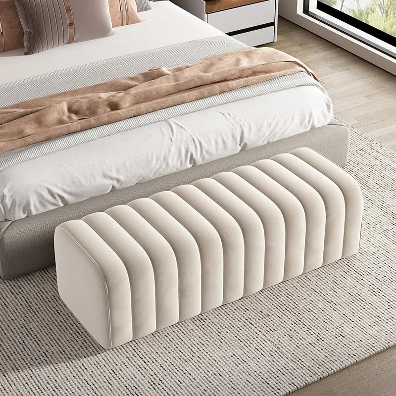 Banc Bout de Lit Velours Côtelé