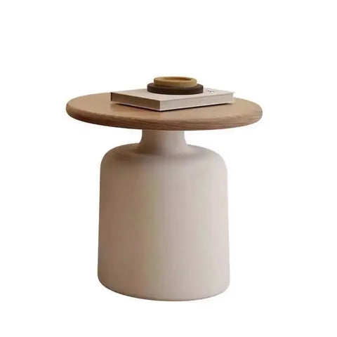 Table Basse Ronde Bois et Socle Design