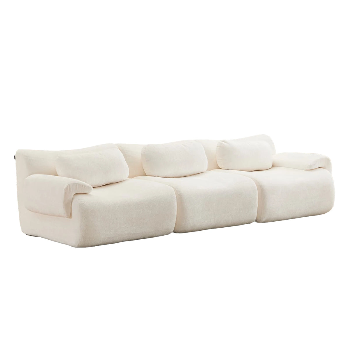 Canapé modulaire chenille blanc